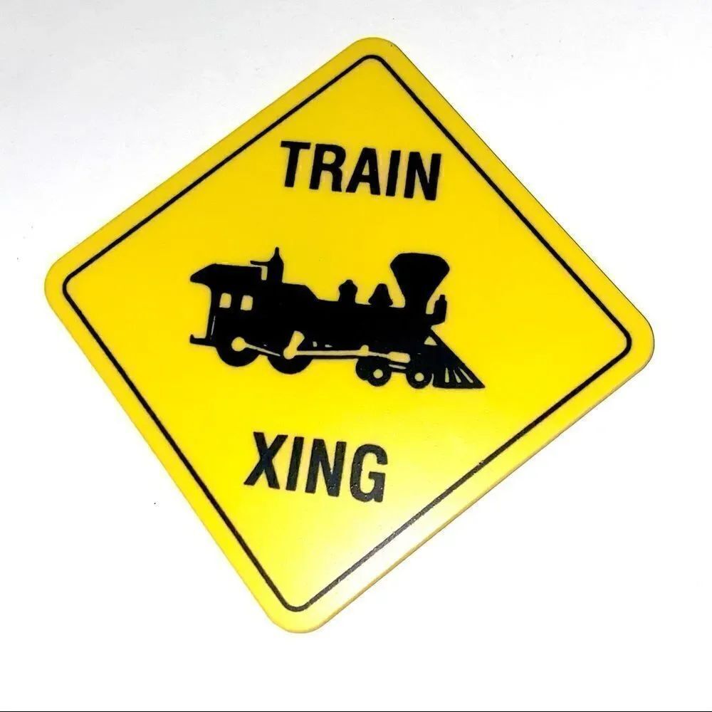 train xing magnet train crossing sign kids boys toy decor